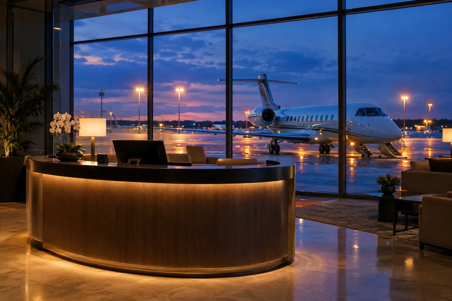 Private terminal front desk