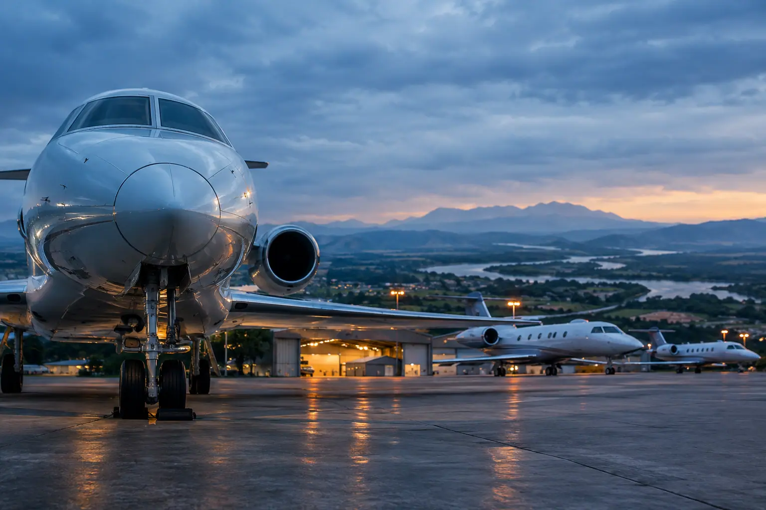 Private jets at William P. Hobby Airport