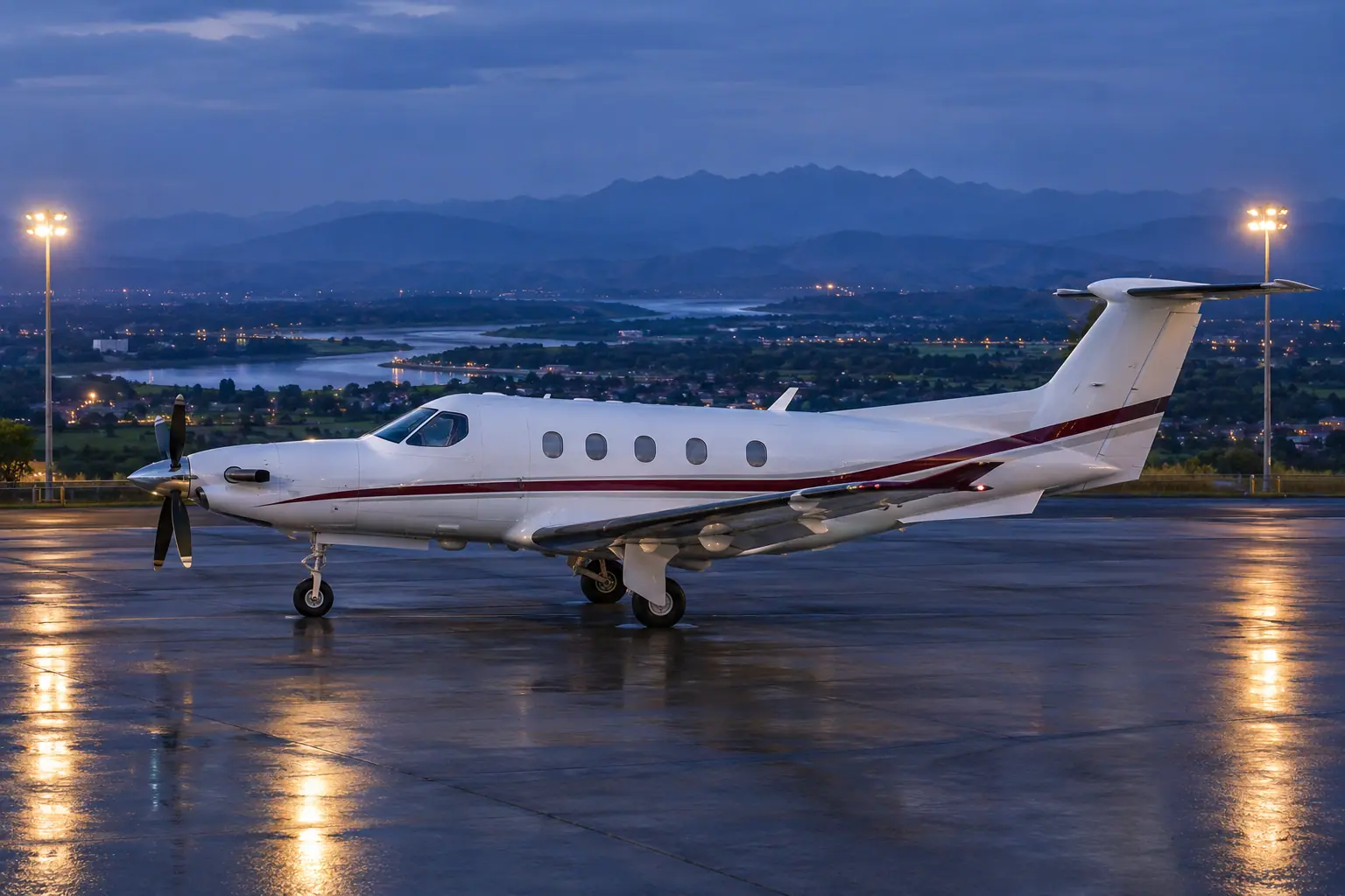 Turboprop on the ramp