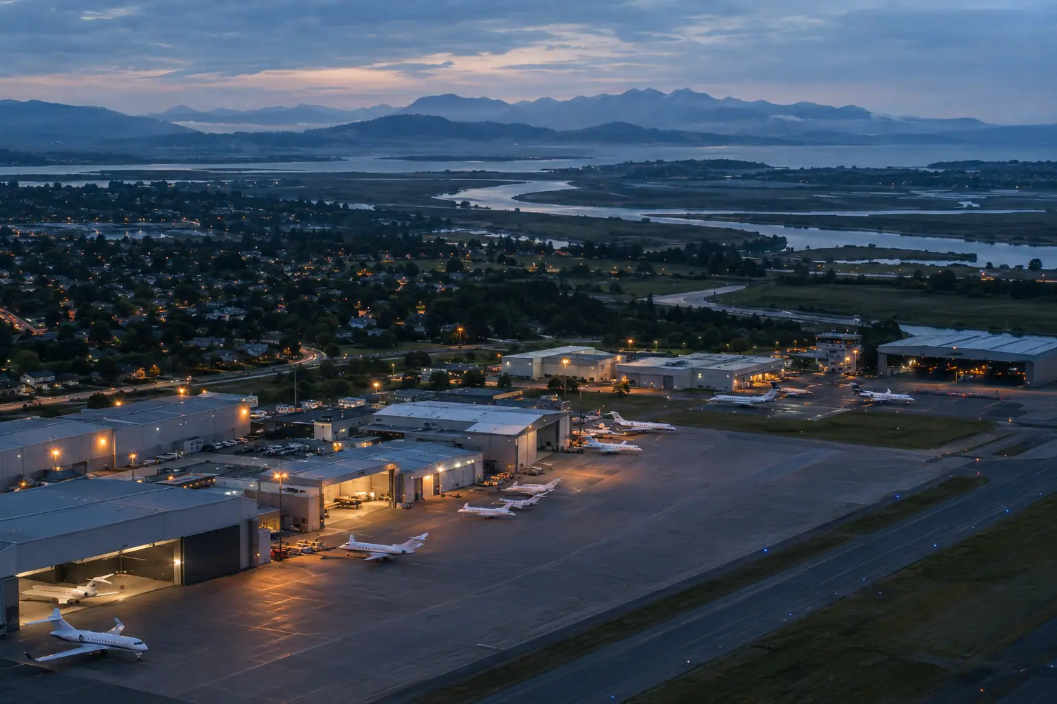 Private jets at Washington Dulles International Airport