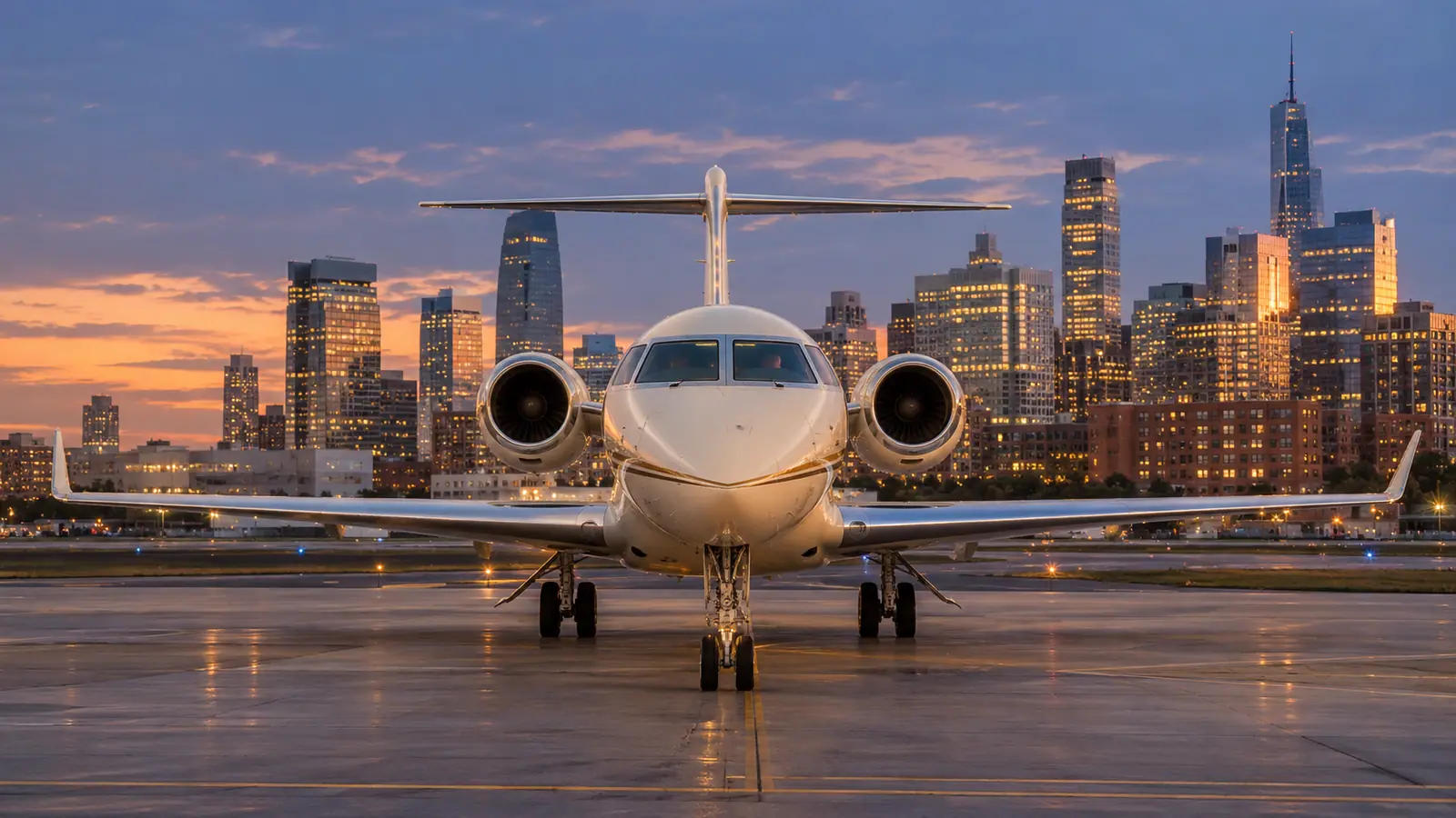 Private jet near the US