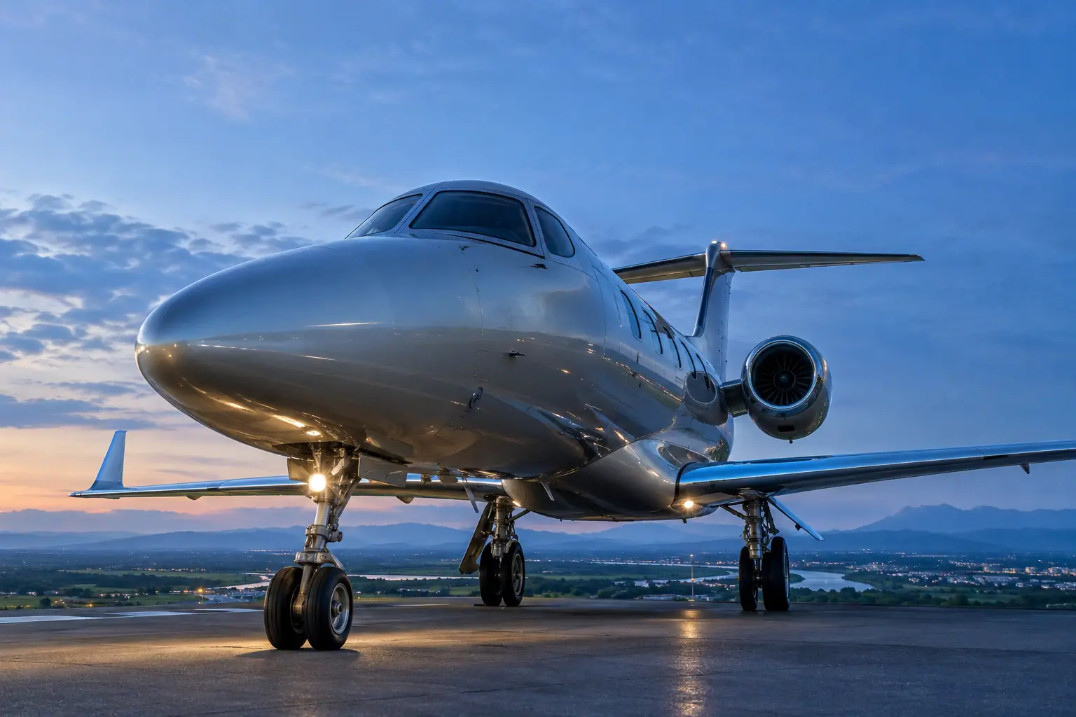 Light jet on the ramp